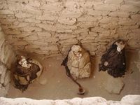 Mumien im Friedhof von Chauchilla